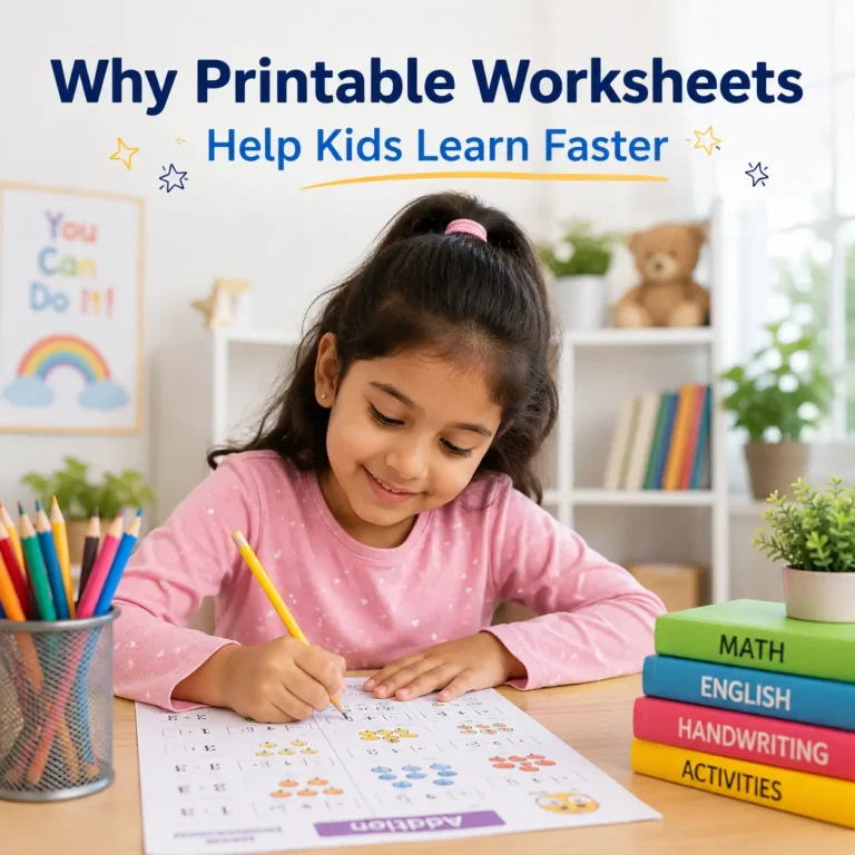 Why Printable Worksheets Help Kids Learn Faster
